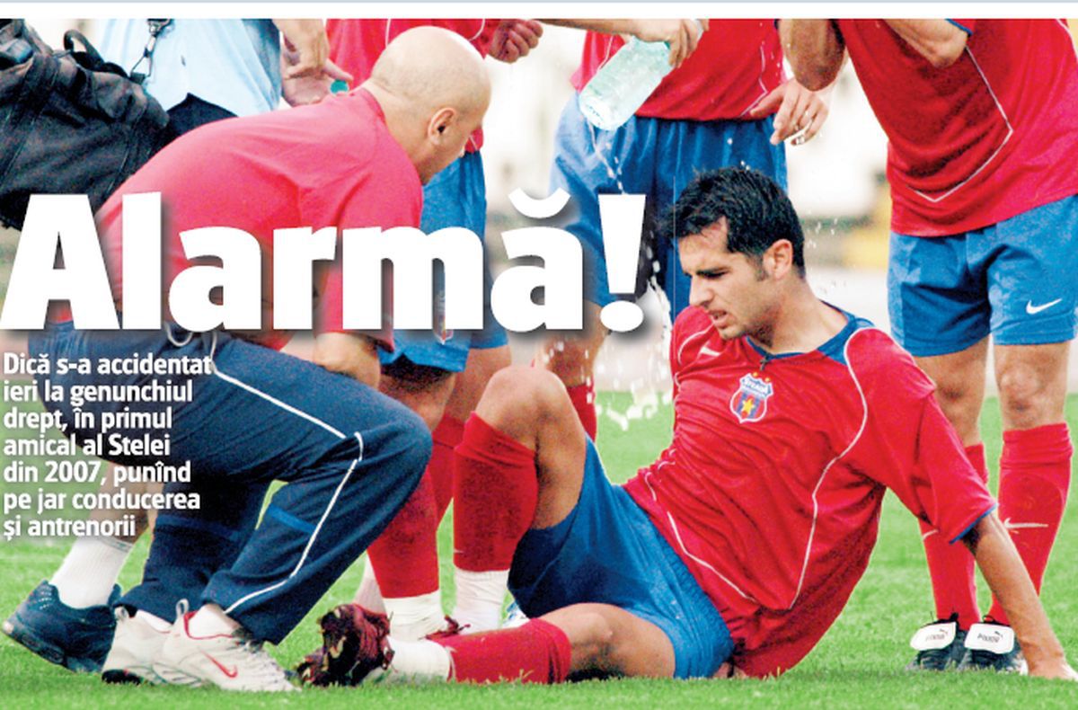 Nicolae Dică și accidentarea teribilă din ianuarie 2007 » S-a „rupt” în cantonament, chiar mai grav decât Olaru!