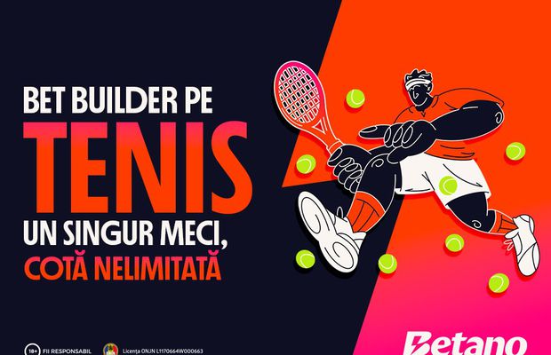 Betano lansează Bet Builder pentru tenis, odată cu Australian Open
