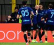 Federico Dimarco (mijloc) și Alessandrio Bastoni (stânga) celebrează golul marcat de Inter în meciul cu Napoli / Imago Images
