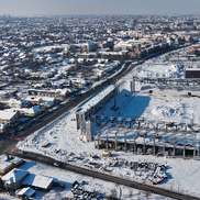 Stadionul „Eroii Timișoarei”, sub zăpadă / foto: Politehnica Timișoara