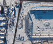 Stadionul „Eroii Timișoarei”, sub zăpadă / foto: Politehnica Timișoara
