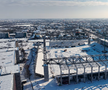 Stadionul „Eroii Timișoarei”, sub zăpadă / foto: Politehnica Timișoara