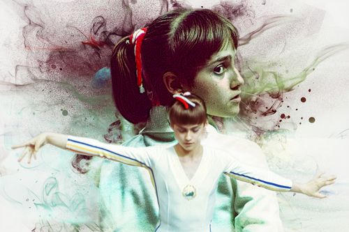 Nadia Comăneci, gimnasta de 10 a României, fotomontaj: Diana Vasilescu
