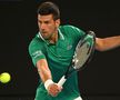 Novak Djokovic, în timpul meciului cu Fritz / Sursă foto: Guliver/Getty Images