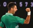 Novak Djokovic, în timpul meciului cu Fritz / Sursă foto: Guliver/Getty Images
