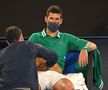 Novak Djokovic, în timpul meciului cu Fritz / Sursă foto: Guliver/Getty Images