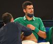 Novak Djokovic, în timpul meciului cu Fritz / Sursă foto: Guliver/Getty Images