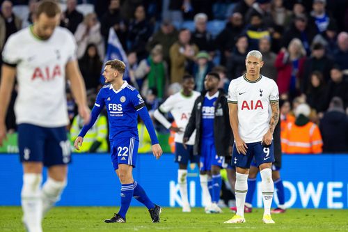 Leicester City s-a impus, pe teren propriu, scor 4-1, în fața lui Tottenham Hotspur, în runda cu numărul 23 din Premier League. 
Foto: Imago