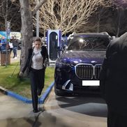 Marilena Hagi, cu un BMW electric la Farul - Dinamo