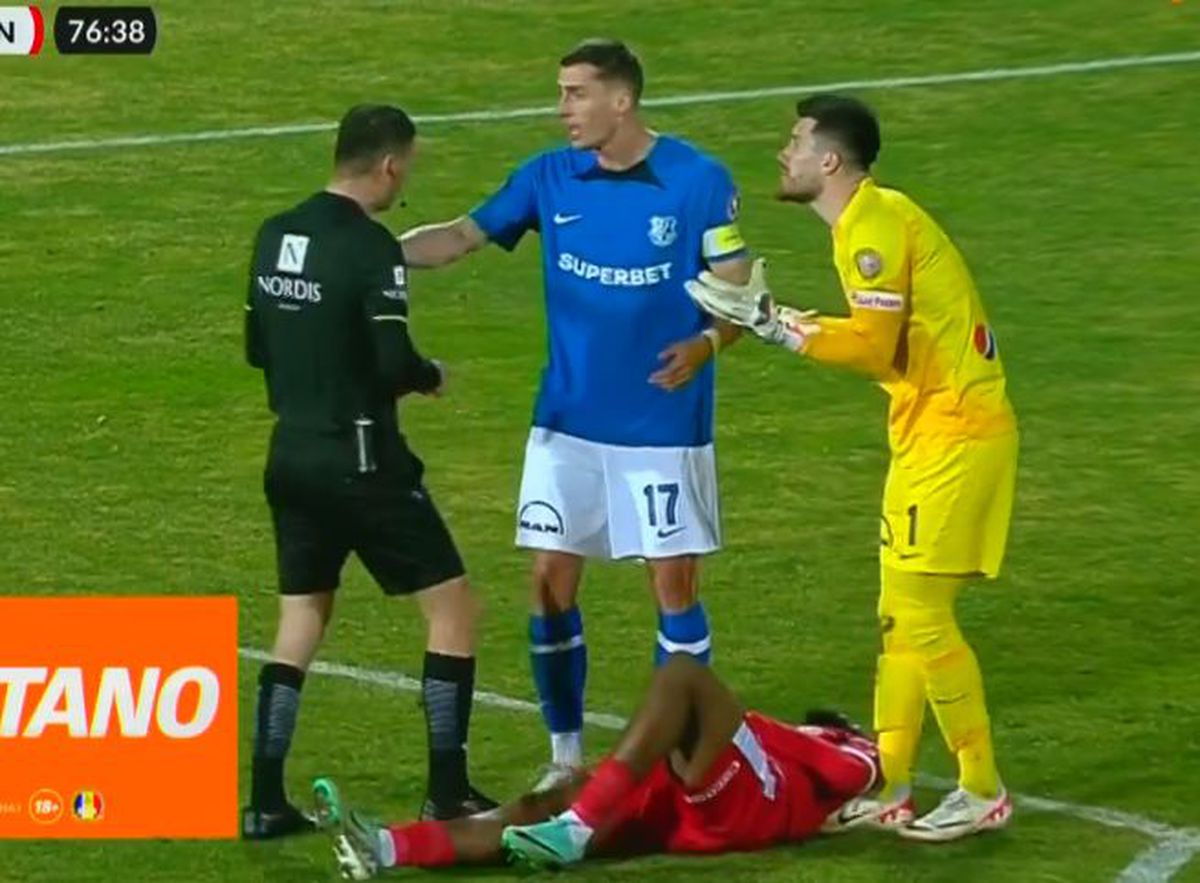 Scandal în Farul - Dinamo » Reacție violentă a lui Larie + Ce spun specialiștii despre momentul respectiv
