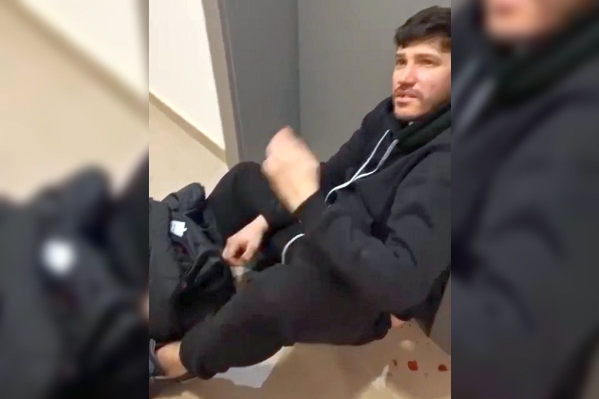 Imagini șocante cu „Dodel” Tănase » Întins pe jos, cu sânge la gură și incoerent în holul blocului: „Ce-am pățit?”