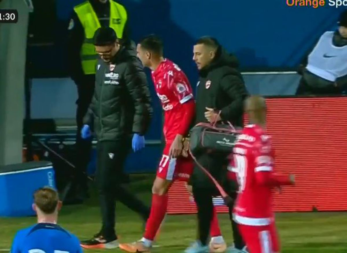 Emoții pentru Dinamo: a dat pasă de gol și a ieșit accidentat!