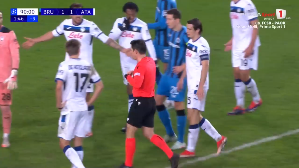 Penalty controversat în Club Brugge - Atalanta