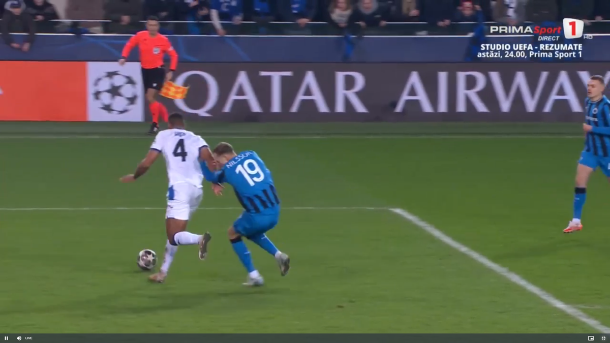 Fază uluitoare în Liga Campionilor! Un penalty controversat a adus prima surpriză a serii » Antrenorul a plecat de pe bancă