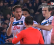 Penalty controversat în Club Brugge - Atalanta, foto: captură Prima Sport