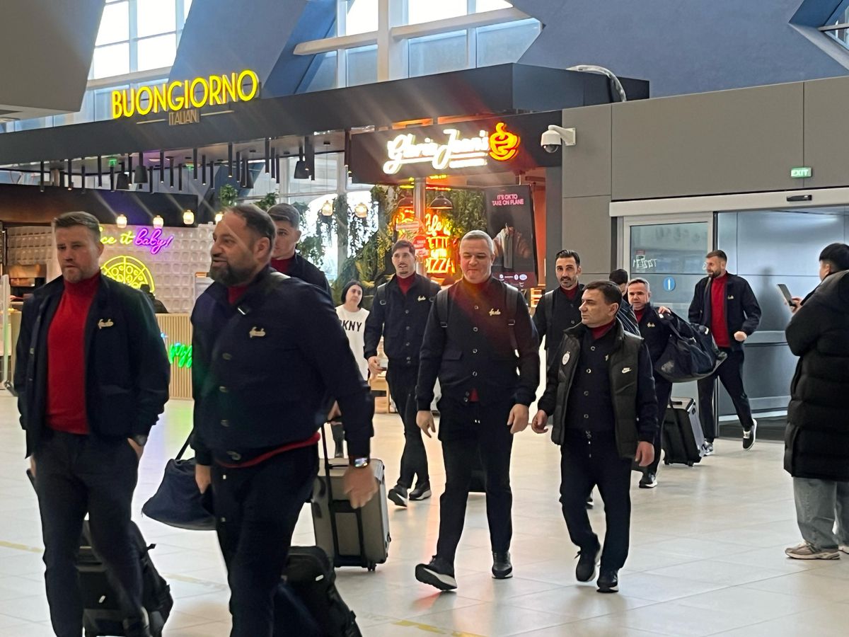 Campioana FCSB a decolat spre Salonic: 6 jucători lăsați acasă + Nelipsita Teodora Stoica a apărut cu un accesoriu neobișnuit în aeroport