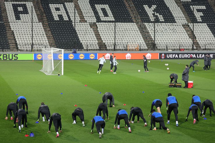 Imagini de la antrenamentul oficial al FCSB-ului înaintea meciului cu PAOK Salonic FOTO: Ionuţ Iordache (GSP)