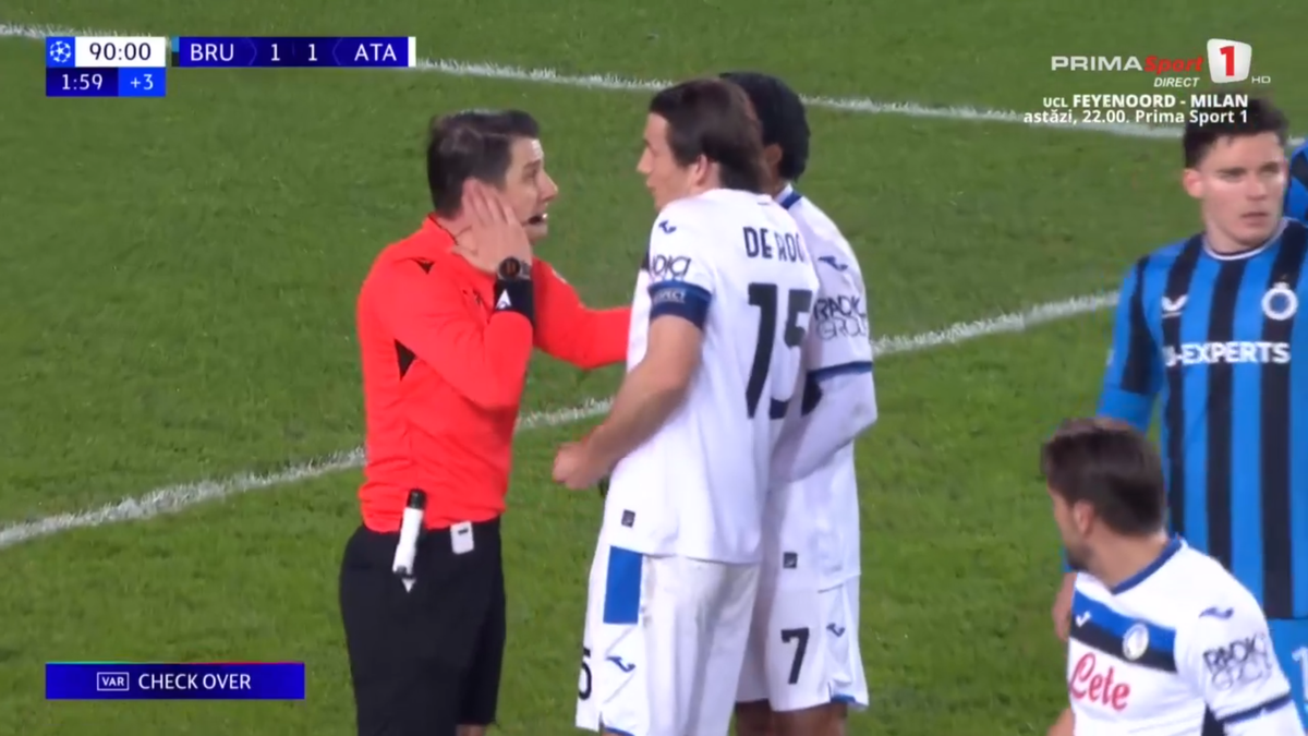 Penalty controversat în Club Brugge - Atalanta