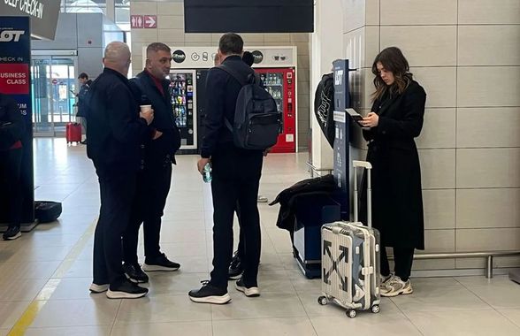 Campioana FCSB a decolat spre Salonic: 6 jucători lăsați acasă + Nelipsita Teodora Stoica a apărut cu un accesoriu neobișnuit în aeroport