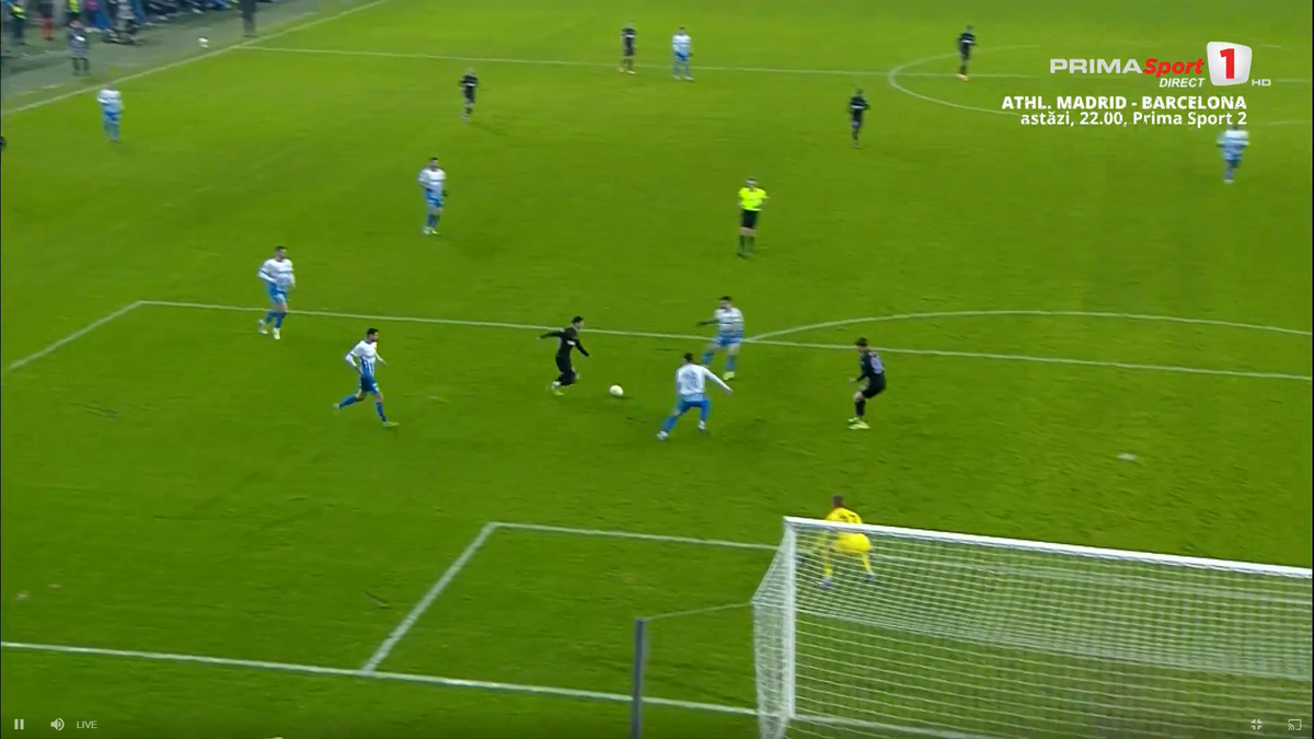 Golul marcat de David Popa în Craiova - FCSB