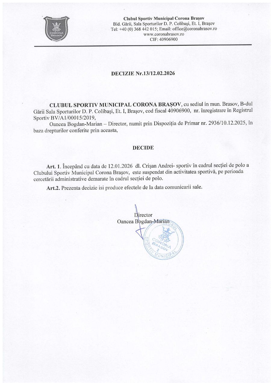 Incident grav în bazinul de la Brașov: „L-au lovit pe copil în apă cu pumnii și picioarele, l-au băgat cu capul la fund să-l înece” + Reacția clubului: „Tendențios!”