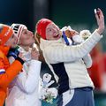 Francesca Lollobrigida (centru) pe podiumul olimpic la 5.000 m Foto: Guliver/GettyImages