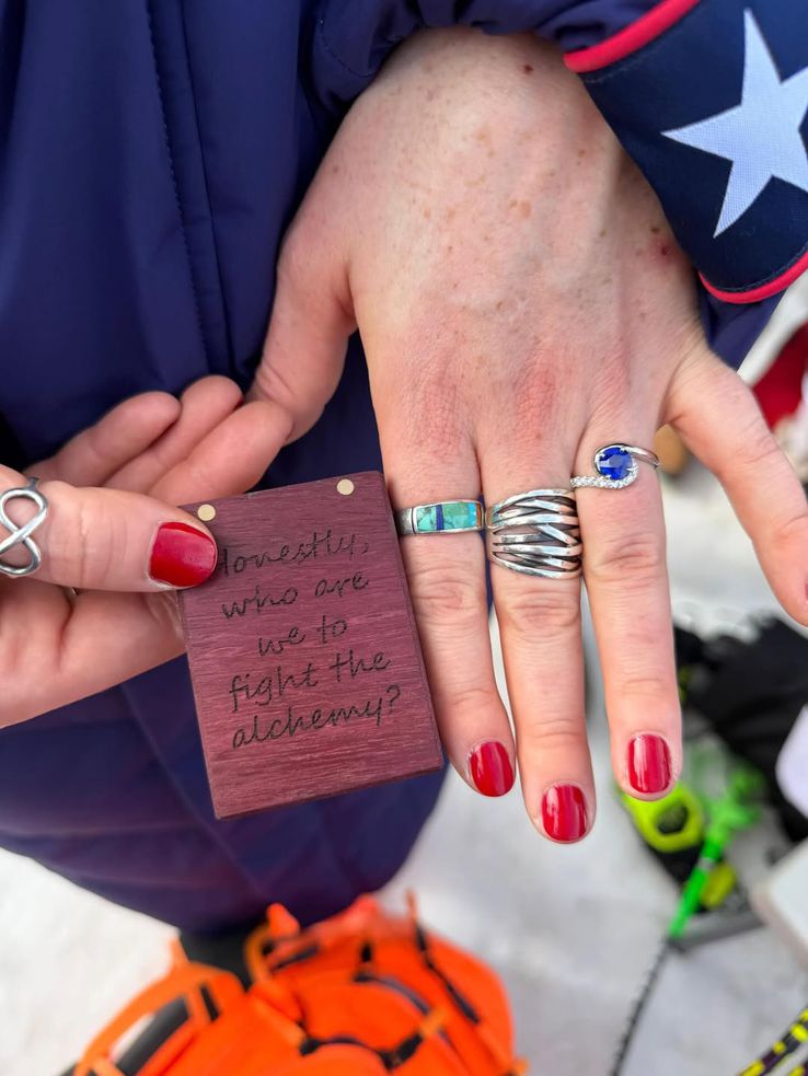 Breezy Johnson și inelul oferit de logodnicul ei, Connor Watkins Foto: Instagram