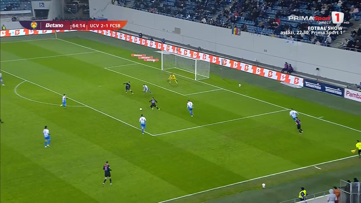 Golul marcat de David Popa în Craiova - FCSB