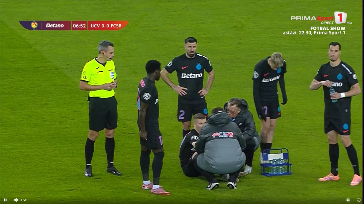 Florin Tănase, accidentat în Craiova - FCSB