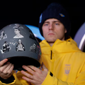 Casca purtată de Vladyslav Heraskevych, sportivul ucrainean de skeleton care l-a desființat pe Andrea Pirlo