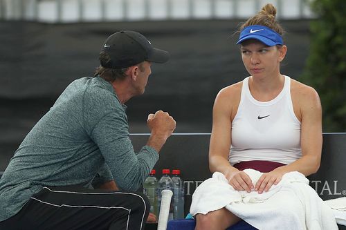 Simona Halep și Darren Cahill// FOTO: Guliver/GettyImages