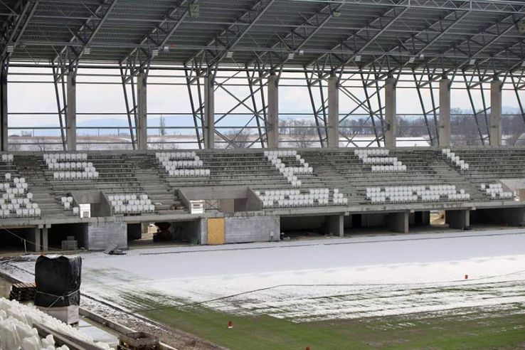 Stadionul din Sfântu Gheorghe prinde contur / Sursă foto: Facebook Sepsi OSK