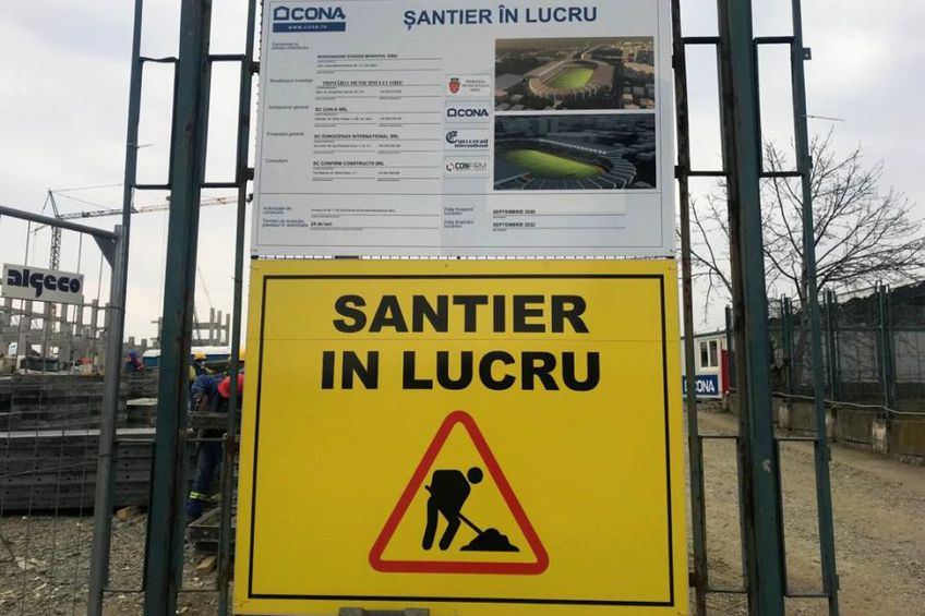 Stadionul din Sibiu ar trebui să fie gata în primăvara lui 2022. FOTO: Remus Dinu (GSP)