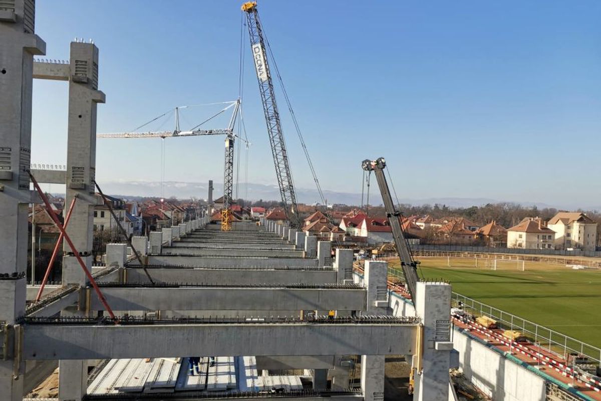 FOTO+VIDEO EXCLUSIV Gazeta a vizitat șantierul noului stadion din Sibiu » Suma fără precedent cheltuită de Primărie + când va fi gata