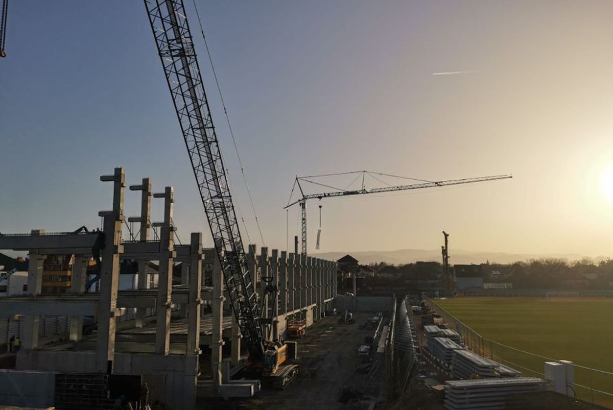 FOTO+VIDEO EXCLUSIV Gazeta a vizitat șantierul noului stadion din Sibiu » Suma fără precedent cheltuită de Primărie + când va fi gata