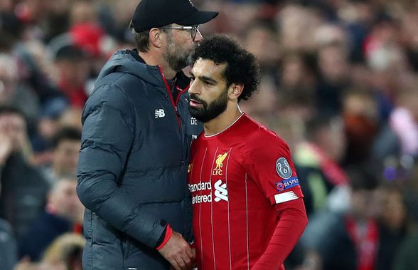 Klopp și Salah s-au contrat în timpul meciului » Egipteanul a răspuns nervos!