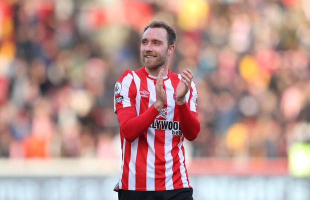 Christian Eriksen a oferit un assist superb în meciul Brentford - Burnley