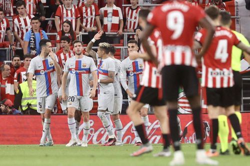 FC Barcelona s-a impus la limită, scor 1-0, pe terenul lui Athletic Bilbao, într-un meci din runda cu numărul 25 din La Liga. 
Foto: Imago