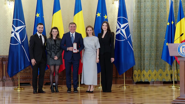 Elena Hagi la ceremonia de la Palatul Cotroceni