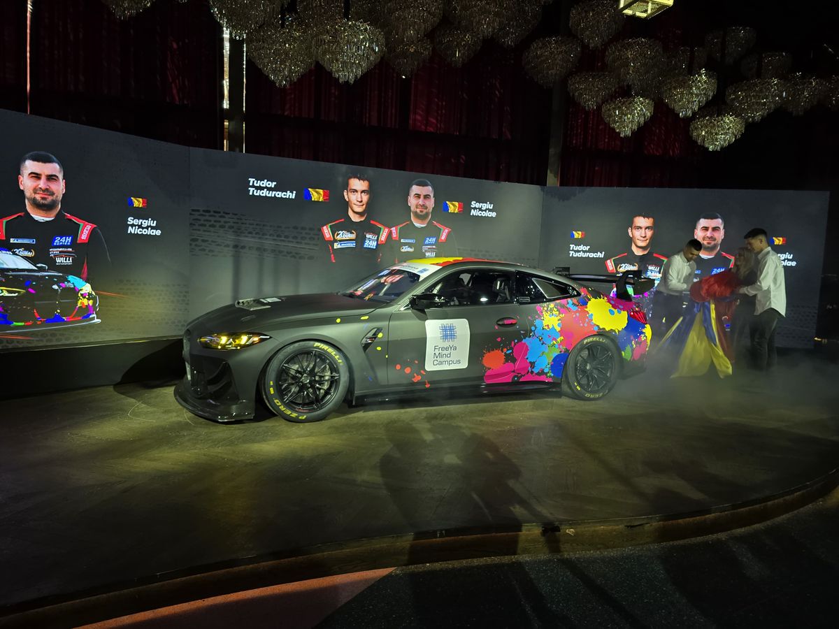 Prima echipă complet românească din GT4 și-a prezentat mașina pentru 2025 într-un club din București » Cum arată modelul BMW M4 GT4 EVO