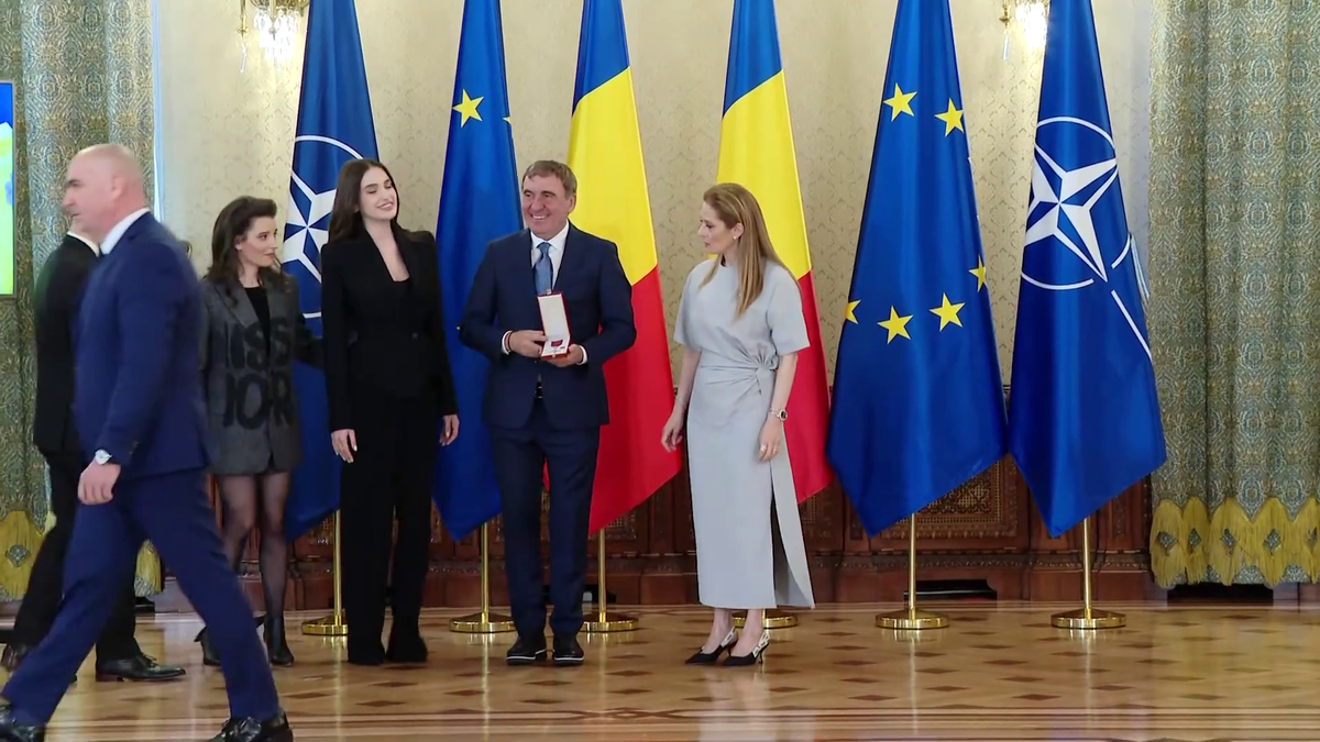 Elena Hagi la ceremonia de la Palatul Cotroceni