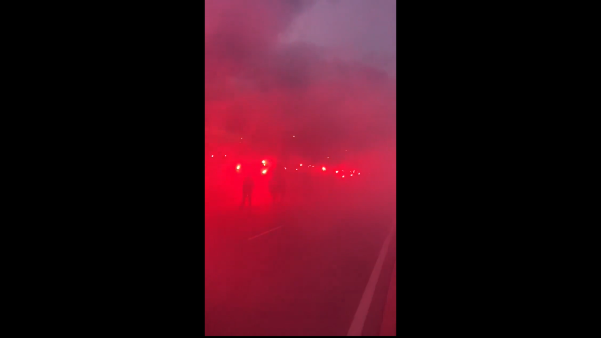 Imagini de la sosirea celor de la Atletico pentru meciul cu Real