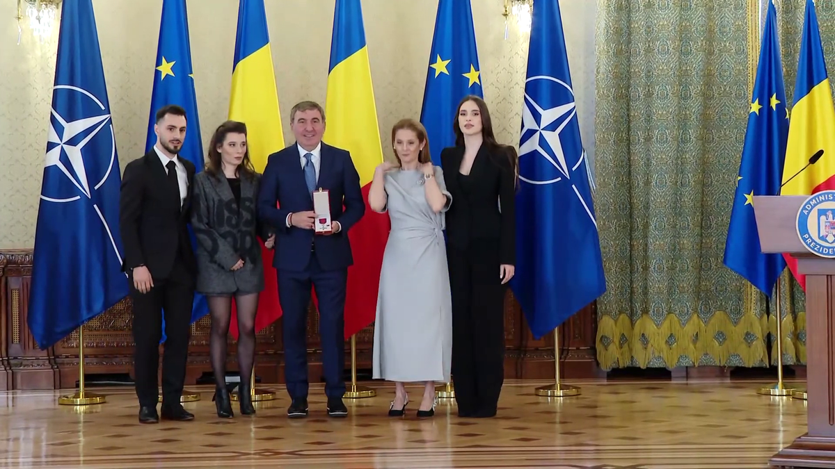 Elena Hagi la ceremonia de la Palatul Cotroceni