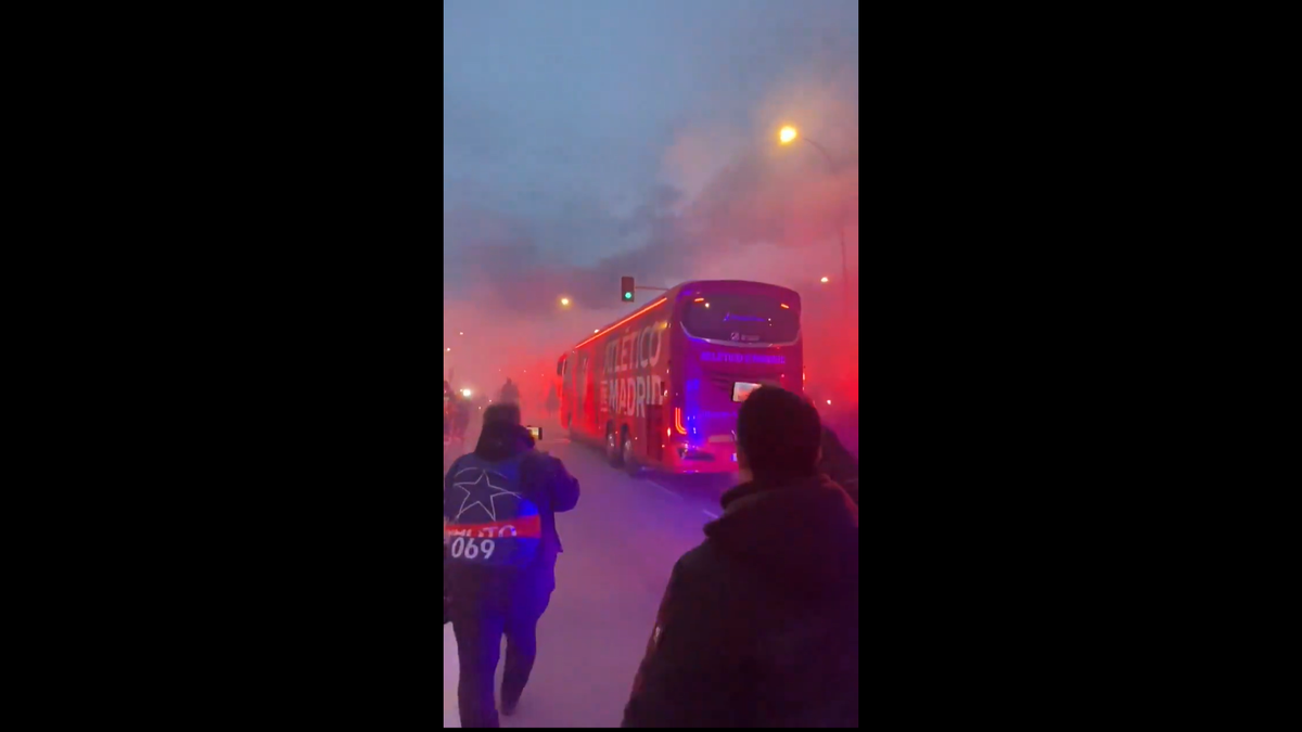 Imagini de la sosirea celor de la Atletico pentru meciul cu Real