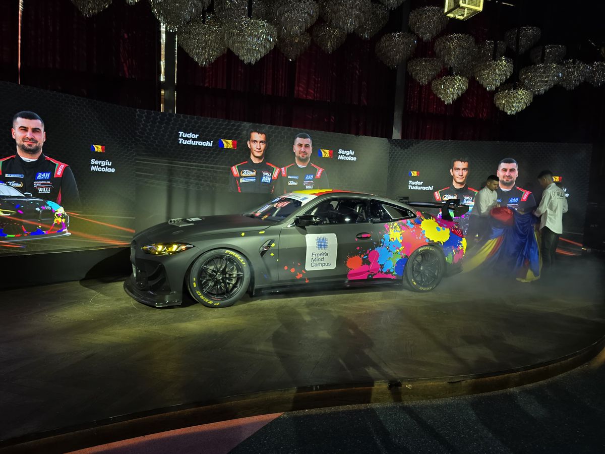 Prima echipă complet românească din GT4 și-a prezentat mașina pentru 2025 într-un club din București » Cum arată modelul BMW M4 GT4 EVO