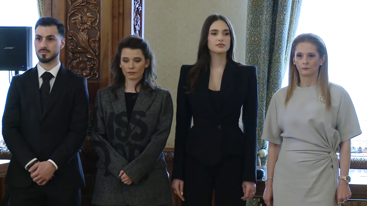 Elena Hagi la ceremonia de la Palatul Cotroceni
