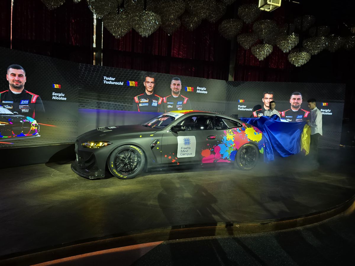 Prima echipă complet românească din GT4 și-a prezentat mașina pentru 2025 într-un club din București » Cum arată modelul BMW M4 GT4 EVO