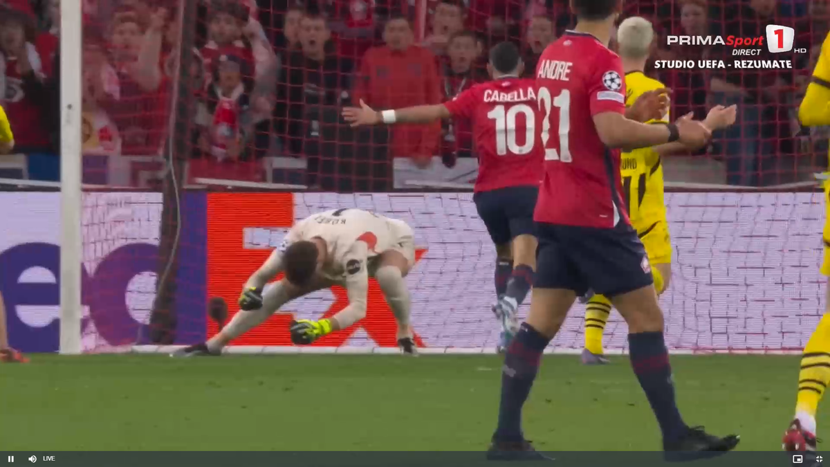 Golul primit de Kobel în Lille - Dortmund