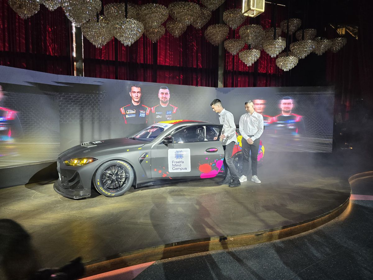Prima echipă complet românească din GT4 și-a prezentat mașina pentru 2025 într-un club din București » Cum arată modelul BMW M4 GT4 EVO
