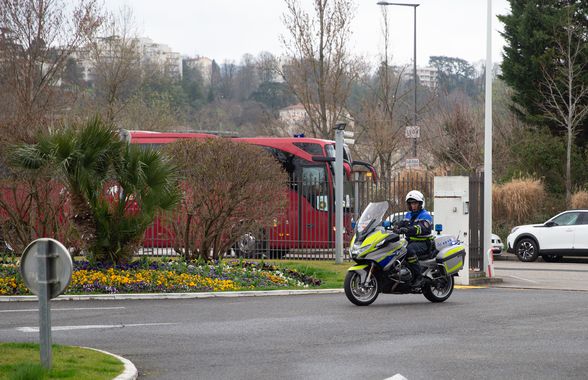 FCSB, cu escorta poliției la hotel » Zi plină pentru delegația roș-albastră în Lyon